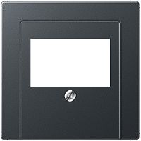 Лицевая панель Jung EcoProfi для 2-м. розетки USB/аудио антрацит картинка